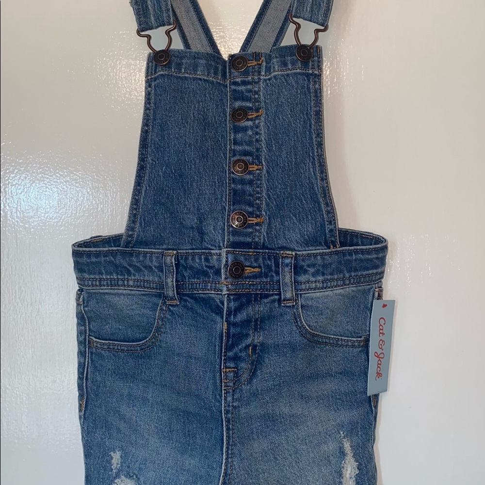 Cat & Jack kids overalls blue denim S(6/6X)